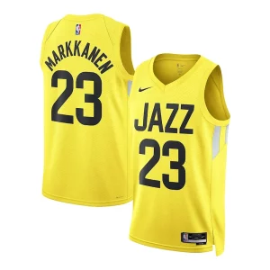 Amazing Lauri Markkanen Utah Jazz Nike Unisex Swingman Jersey Association Edition Gold