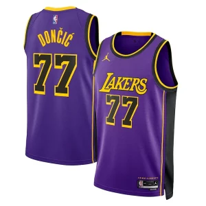 Cool Luka Dončić Los Angeles Lakers Jordan Brand Statement Edition Swingman Jersey Purple