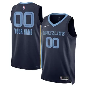 Cool Memphis Grizzlies Nike Unisex Swingman Custom Jersey Navy Icon Edition