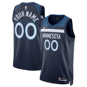 Cool Minnesota Timberwolves Nike Unisex Swingman Custom Jersey Navy Icon Edition