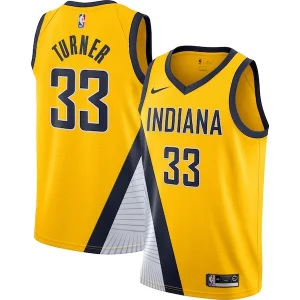 Cool Myles Turner Indiana Pacers Nike Swingman Jersey Gold Statement Edition