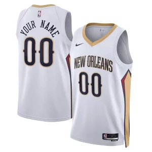 Cool New Orleans Pelicans Nike Unisex Swingman Custom Jersey White Association Edition