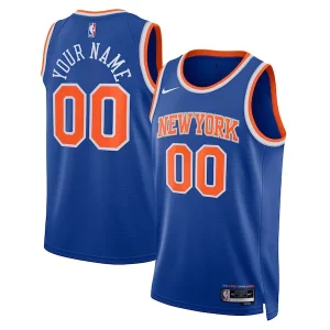 Cool New York Knicks Nike Unisex Swingman Custom Jersey Blue Icon Edition