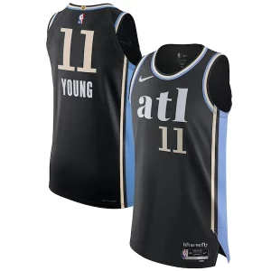 Cool Nike Trae Young Atlanta Hawks Authentic Jersey City Edition Black