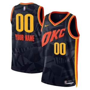 Cool Oklahoma City Thunder Nike Unisex 2023/24 Custom Swingman Jersey Navy City Edition