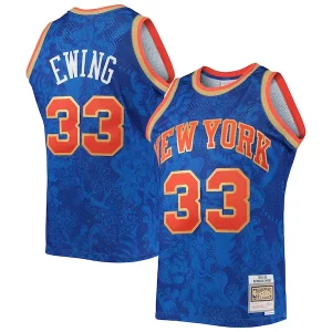 Cool Patrick Ewing New York Knicks Hardwood Classics 1991/92 Lunar New Year Swingman Jersey Blue