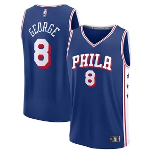 Chic Paul George Philadelphia 76ers Youth Fast Break Replica Player Jersey Icon Edition Royal