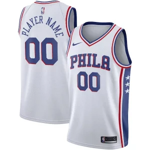 Cool Philadelphia 76ers Nike 2020/21 Swingman Custom Jersey Association Edition White