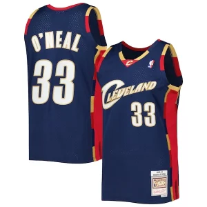 Cool Shaquille O'Neal Cleveland Cavaliers Hardwood Classics 2009/10 Jersey Navy