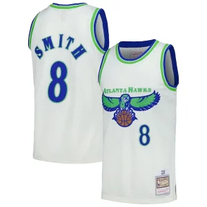 Cool Steve Smith Atlanta Hawks Chainstitch Swingman Jersey Cream