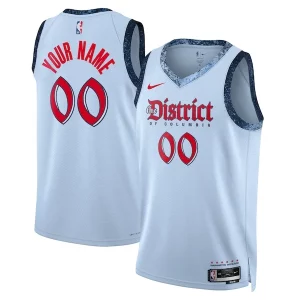 Cool Washington Wizards Nike Unisex 2024/25 Custom Swingman Jersey City Edition Powder Blue
