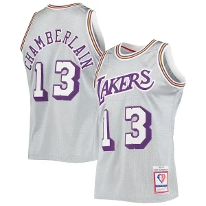 Cool Wilt Chamberlain Los Angeles Lakers 75th Anniversary 1971/72 Hardwood Classics Swingman Jersey Silver