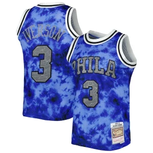 Fantastic Allen Iverson Philadelphia 76ers 1996/97 Galaxy Swingman Jersey Royal