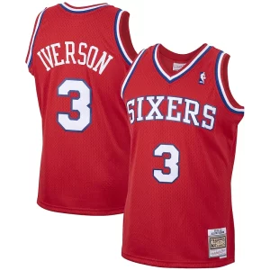 Unique Allen Iverson Philadelphia 76ers 2001/02 Hardwood Classics Swingman Jersey Red