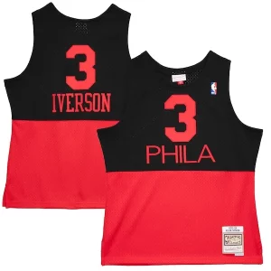 Fantastic Allen Iverson Philadelphia 76ers 2003/04 Hardwood Classics Reload 2.0 Swingman Jersey Black