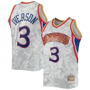 Fantastic Allen Iverson Philadelphia 76ers Hardwood Classics 1996/97 Lunar New Year Swingman Jersey White