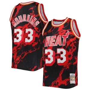 Fantastic Alonzo Mourning Miami Heat 1996/97 Hardwood Classics Marble Swingman Jersey Black