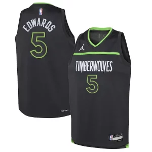 Fantastic Anthony Edwards Minnesota Timberwolves Jordan Brand Youth Swingman Jersey Statement Edition Black
