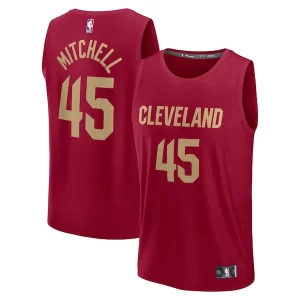 Premium Donovan Mitchell Cleveland Cavaliers Youth Fast Break Replica Player Jersey Icon Edition Wine
