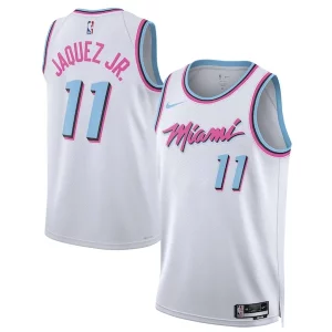 Fantastic Jaime Jaquez Jr. Miami Heat Nike Unisex 2024/25 Swingman Player Jersey City Edition White