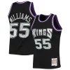 Fantastic Jason Williams Sacramento Kings 2000/01 Hardwood Classics NBA 75th Anniversary Diamond Swingman Jersey Black