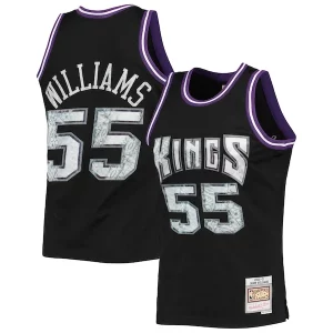 Fantastic Jason Williams Sacramento Kings 2000/01 Hardwood Classics NBA 75th Anniversary Diamond Swingman Jersey Black