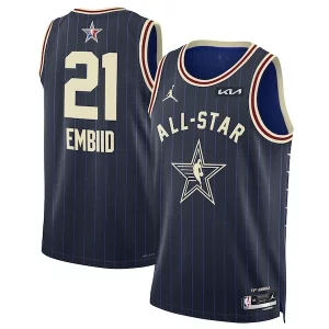 Fantastic Joel Embiid Jordan Brand Unisex 2024 NBA All Star Game Swingman Jersey Navy