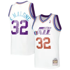 Fantastic Karl Malone Utah Jazz 1991/92 Hardwood Classics Reload 3.0 Swingman Jersey White