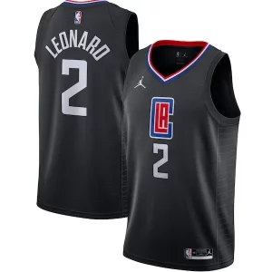 Fantastic Kawhi Leonard LA Clippers Jordan Brand 2020/21 Swingman Jersey Statement Edition Black