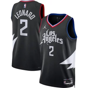 Fantastic Kawhi Leonard LA Clippers Jordan Brand Unisex Swingman Jersey Statement Edition Black