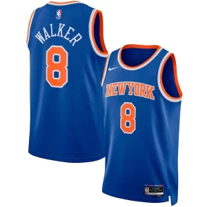 Fantastic Kemba Walker New York Knicks Nike Unisex Swingman Jersey Icon Edition Blue