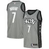 Fantastic Kevin Durant Brooklyn Nets Nike Swingman Player Jersey Statement Edition Gray/Blue