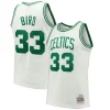 Fantastic Larry Bird Boston Celtics Hardwood Classics 1985/86 Swingman Jersey White/Kelly Green