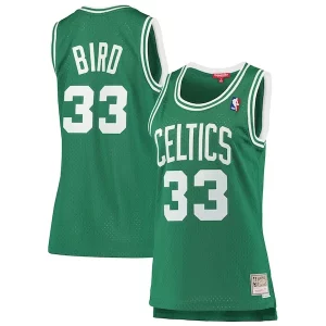 Fantastic Larry Bird Boston Celtics Women's 1985 86 Hardwood Classics Swingman Jersey Kelly Green