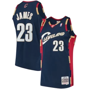 Fantastic LeBron James Cleveland Cavaliers Hardwood Classics Swingman Jersey Navy