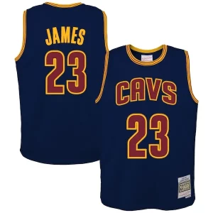Fantastic LeBron James Cleveland Cavaliers Youth 2008/09 Hardwood Classics Swingman Jersey Navy