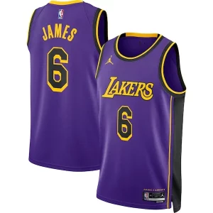Fantastic LeBron James Los Angeles Lakers Jordan Brand Unisex Swingman Jersey Statement Edition Purple
