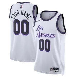 Fantastic Los Angeles Lakers Nike Unisex 2022/23 Swingman Custom Jersey City Edition White