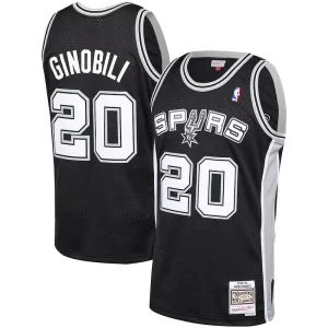 Fantastic Manu Ginobili San Antonio Spurs 2002 03 Hardwood Classics Player Swingman Jersey Black