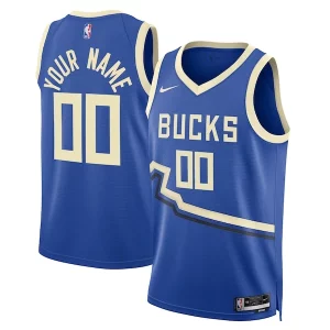 Fantastic Milwaukee Bucks Nike Unisex 2024/25 Custom Swingman Jersey City Edition Royal