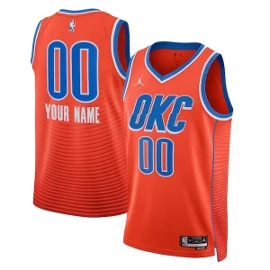 Fantastic Oklahoma City Thunder Jordan Brand Unisex 2022/23 Swingman Custom Jersey Statement Edition Orange