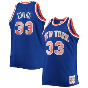 Fantastic Patrick Ewing New York Knicks Big & Tall 1991/92 NBA 75th Anniversary Diamond Swingman Jersey Blue