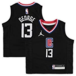 Fantastic Paul George LA Clippers Jordan Brand Toddler 2020/21 Jersey Black Statement Edition