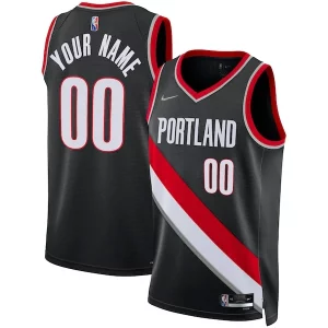 Fantastic Portland Trail Blazers Nike 2021/22 Diamond Swingman Custom Jersey Icon Edition Black