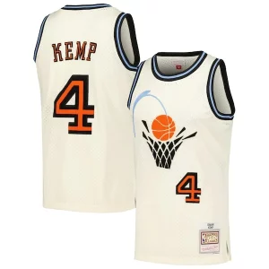 Fantastic Shawn Kemp Cleveland Cavaliers Chainstitch Swingman Jersey Cream