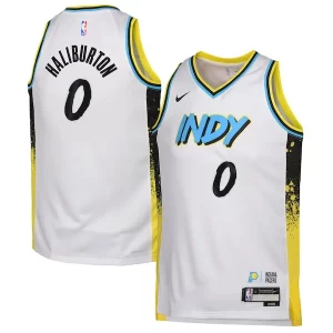 Fantastic Tyrese Haliburton Indiana Pacers Nike Youth 2024/25 Swingman Player Jersey City Edition White
