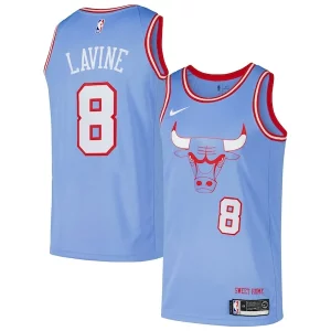 Fantastic Zach LaVine Chicago Bulls Nike Swingman Player Jersey City Edition Blue