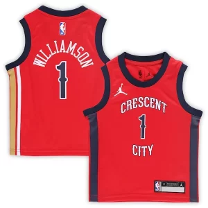 Fantastic Zion Williamson New Orleans Pelicans Jordan Brand Preschool 2022/23 Replica Jersey Statement Edition Red