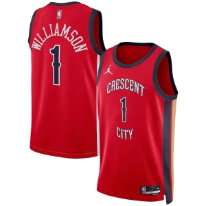Fantastic Zion Williamson New Orleans Pelicans Jordan Brand Unisex Swingman Jersey Statement Edition Red