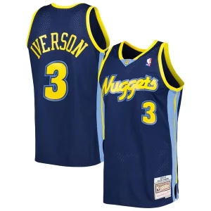 Gorgeous Allen Iverson Denver Nuggets Hardwood Classics Swingman Jersey Navy